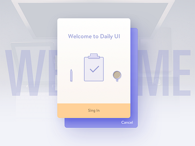 Daily Ui 1 card daily ui illustration purple sign in