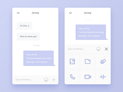 Chat chat clean daily ui simple
