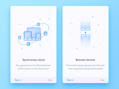 Guide Page app blue daily ui guide illustration line simple ui ux