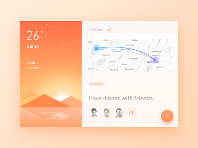 Schedule app clean daily ui illustration schedule simple sunny ui ux weather