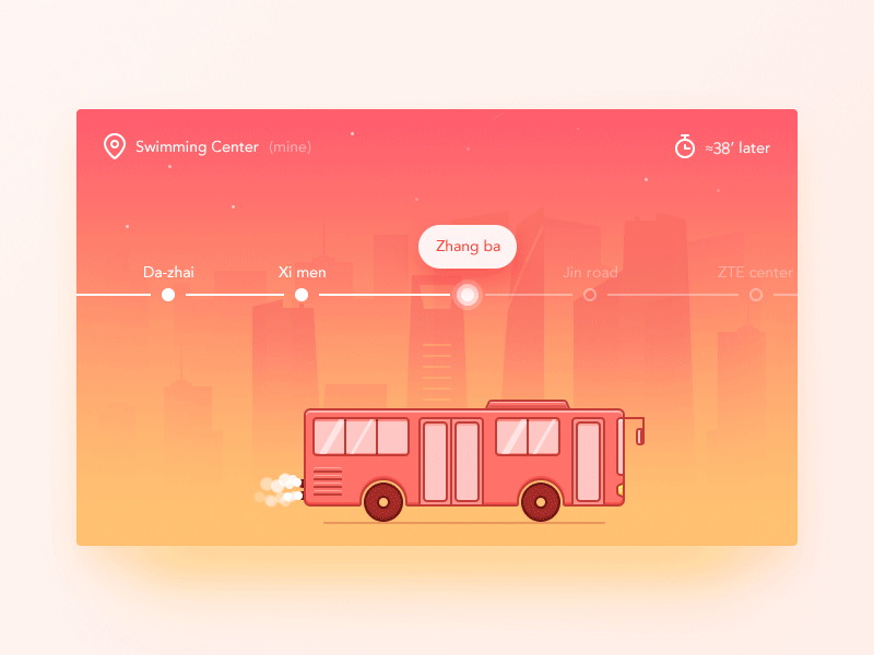Bus Positioning Animation animation bus daily ui