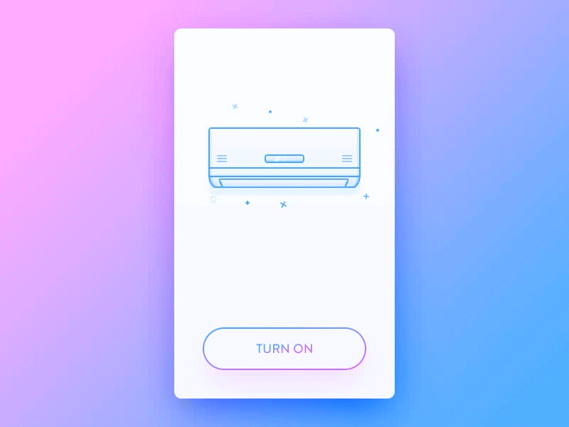 Acs Animation Concept air condition animation app blue daily ui illustration line mode simple system ui ux