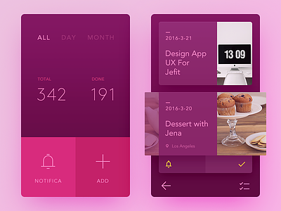 Event app card clean color daily ui event list notification simple ui ux