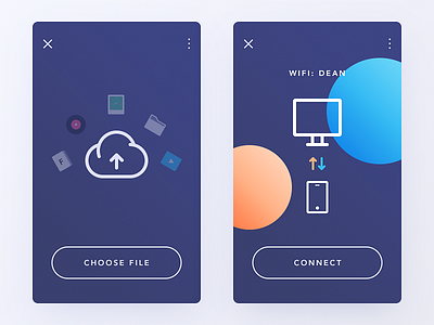 Upload & Connect app clean color connect daily ui illustration simple ui upload ux