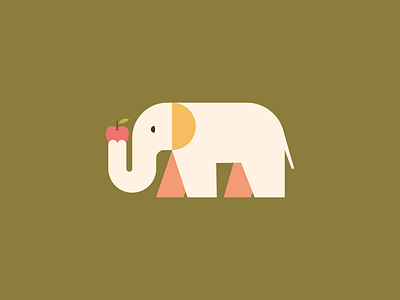 Elephant illustration character design elephant flat illustration illustration logo minimalism ve vector graphics wildlife