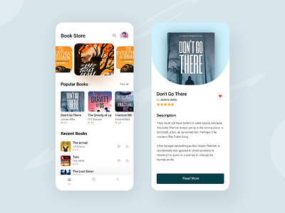 Book Store App awesome books book cover book page book store books bookshelf design product store typography ui ux