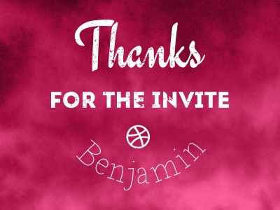 Thanks Benjamin ! invitation invite thank you thanks