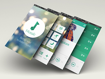 Musaic music app app iphone mobile music ui