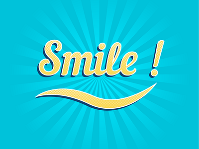 Smile illustration typography