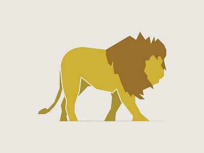 Polygonal Lion lion minimalist