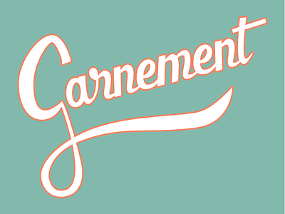 Garnement lettering typography vintage