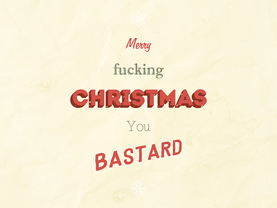 Merry Christmas ! christmas poster typography