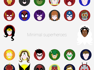 Minimal Superheroes by Florent Legrand on Dribbble