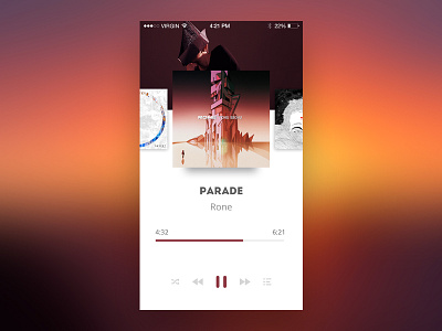 Day #2 Music player for mobile interface mobile music player ui