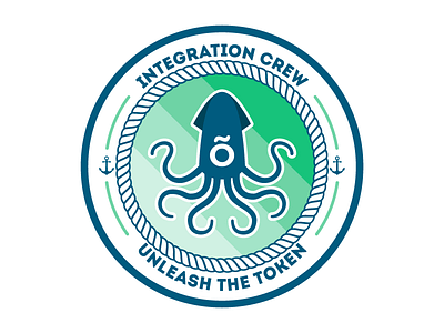 Logo Team Integration badge crew squid team