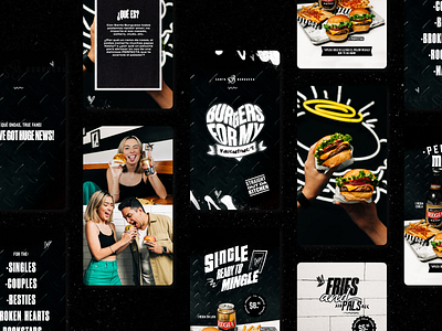 Valentine's Campaign key visuals beers bold branding burgers composition design el salvador graphic design photoshop restaurant texture