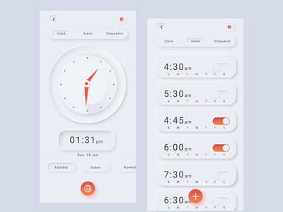 clock 2 app design ui ux
