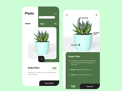 Plant app design ui ux