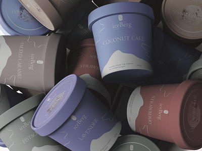 Ice cream Iceberg branding graphic design ice cream ice cream logo ice cream packaging logo package packaging