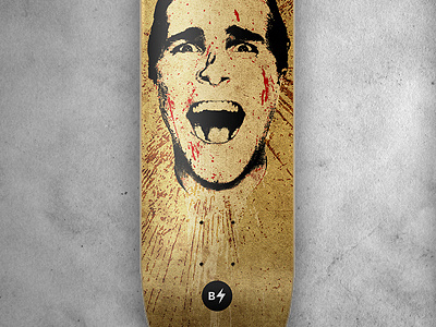 Christian Bale american psycho brilliance christian bale deck skateboard texture