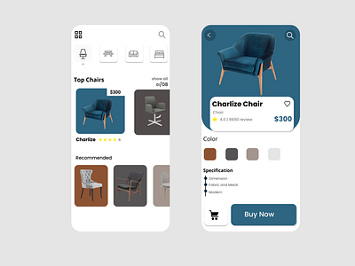 Furniture App UI Design Concept app graphic design illustration ux vector