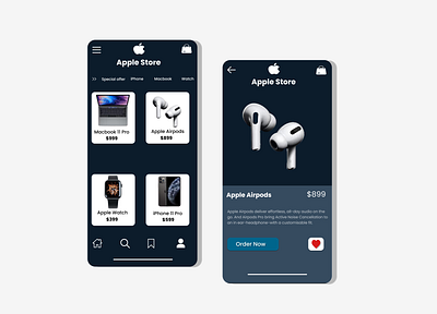 Apple Products App UI design Concept app branding design graphic design illustration ui ux