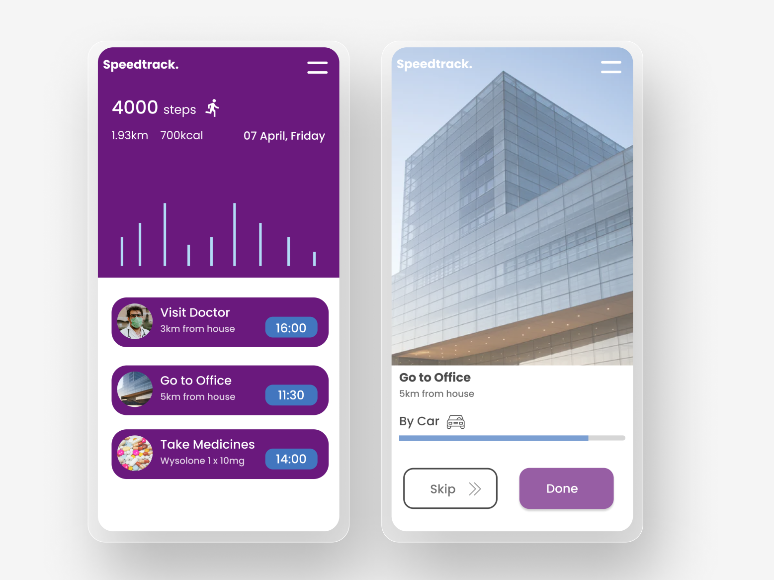Activity Tracker App UI design Concept by Kaif Khan on Dribbble