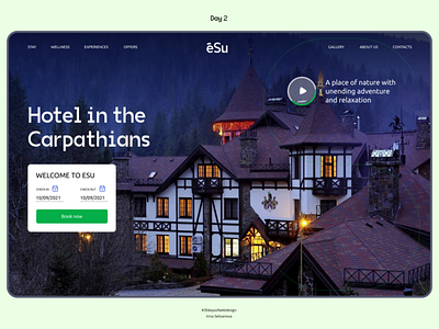 Tourist aparthotel website 30daysofwebdesign co concept design