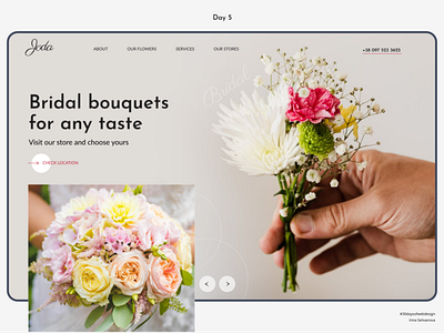 Bridal bouquet shop 30daysofwebdesign concept design