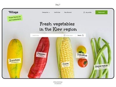 Local platform for farmers 30daysofwebdesign concept design