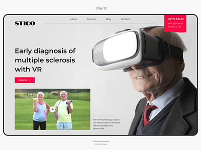 Website of a virtual reality company 30daysofwebdesign concept design