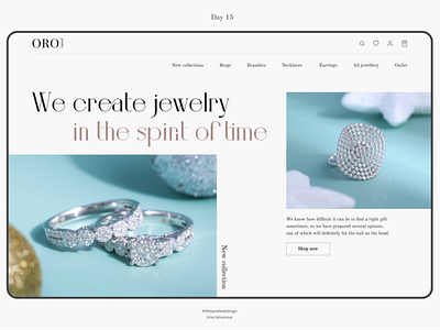 Gewelry shop 30daysofwebdesign concept design