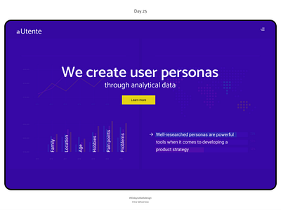 Website for data analytics company 30daysofwebdesign concept design