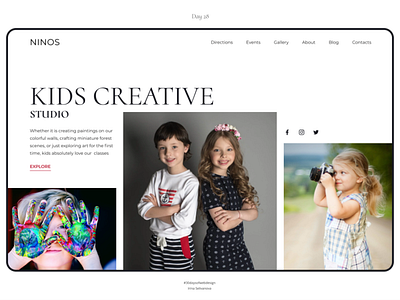 Website of a kids creative studio