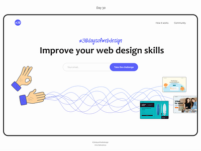 Website for 30daysofwebdesign 30daysofwebdesign concept design