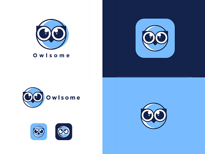 Owlsome brand identity branding branding design design flat graphic design icon illustration illustrator brand logo design logodesign logotype minimal tech vector