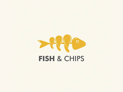 FISH and CHIPS app logo design brand design brand identity branding brandmark corporate branding custom logo design flat design graphic design icon icon design identity designer illustration logo logo design logomark logotype minimal logo symbol website logo design