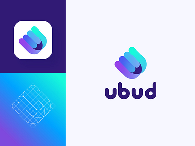 UBUD app logo design brand design brand identity branding brandmark custom logo design flat design graphic design icon icon design identity designer illustration logo logo design logomark logotype minimal logo symbol website logo design