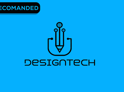 technology design branding creative logo design flat icon illustration logo minimal minimalist logo technology design technology logo vector