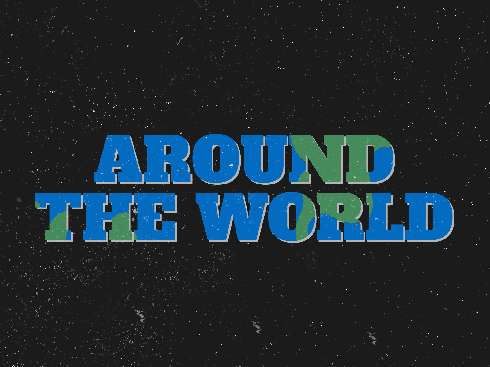 Around The World 2d 2d animation aftereffects animation design gif minimal motion typography vector world