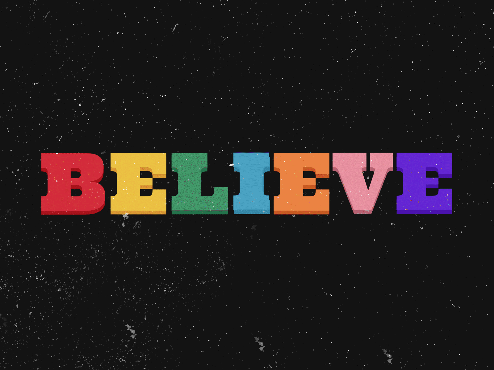 Believe 2d 2d animation aftereffects animation believe design gif minimal motion typography vector