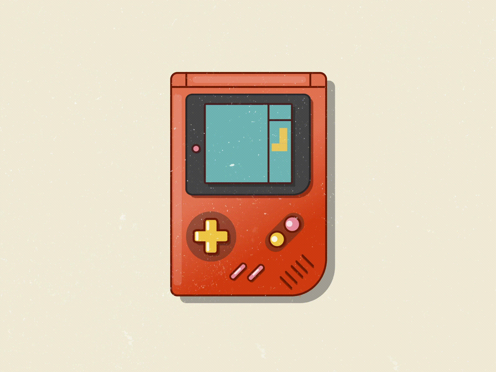 Game Boy 2d 2d animation aftereffects animation design gameboy gif minimal motion tetris vector