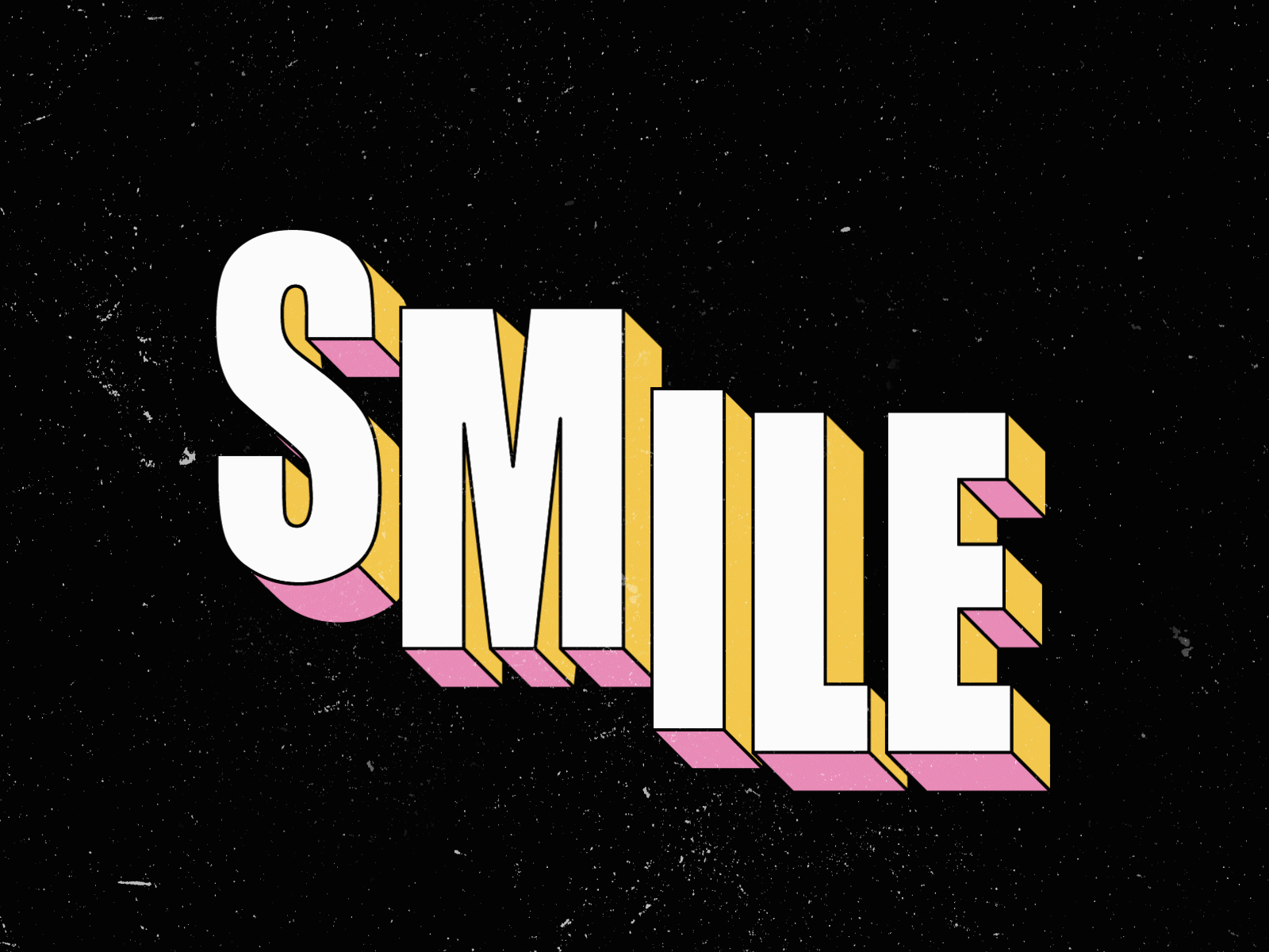 Smile 🙂 2d 2d animation aftereffects animation gif kinetic kinetictype lettering motion smile typography vector