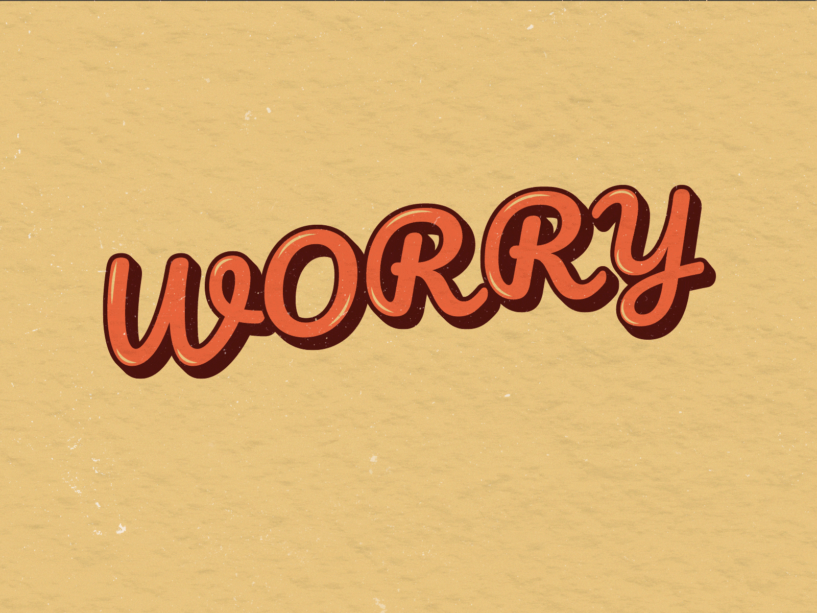 Worry 2d 2d animation aftereffects animation gif kinetic kinetic typography minimal typography vector
