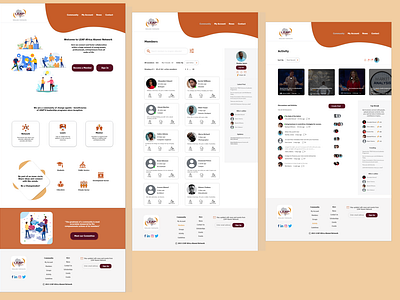 LEAP Alumni Portal Re-design of Home, Members and Activity Pages
