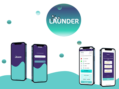 Launder Laundry App Mockups app design ui