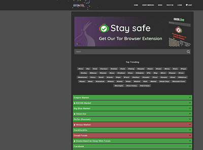 Onion.Live Tor Search Engine Website app darknet darkweb ux