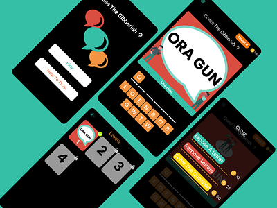 Guess the Gibberish Game app app design application game game design game ui ui ui ux ux