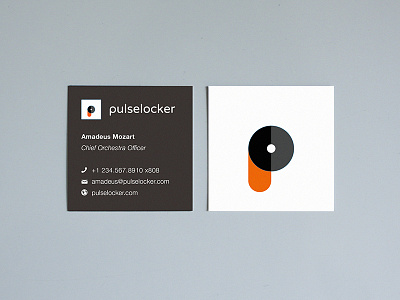 Pulselocker Business Cards brand business cards logo music print streaming