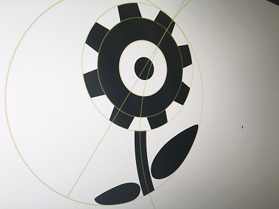 Logo explorations brand flower grid logo